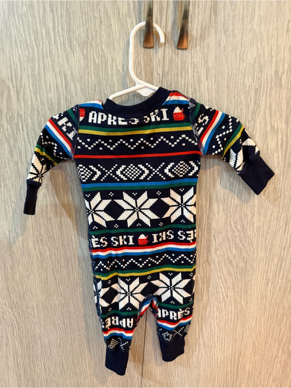 Hanna Andersson Apres ski Organic cotton winter onesie 0-3 - Picture 3 of 4